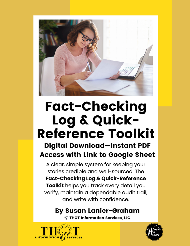 Log Quick Reference Fact-Checking Log & Quick-Reference Toolkit for Travel Writers – Wander ...