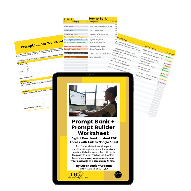 Prompt Builder Worksheet + Prompt Bank