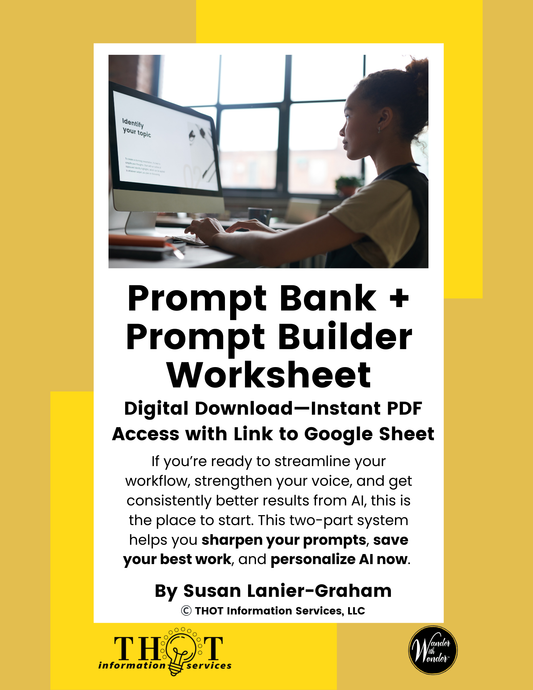 Prompt Builder Worksheet + Prompt Bank