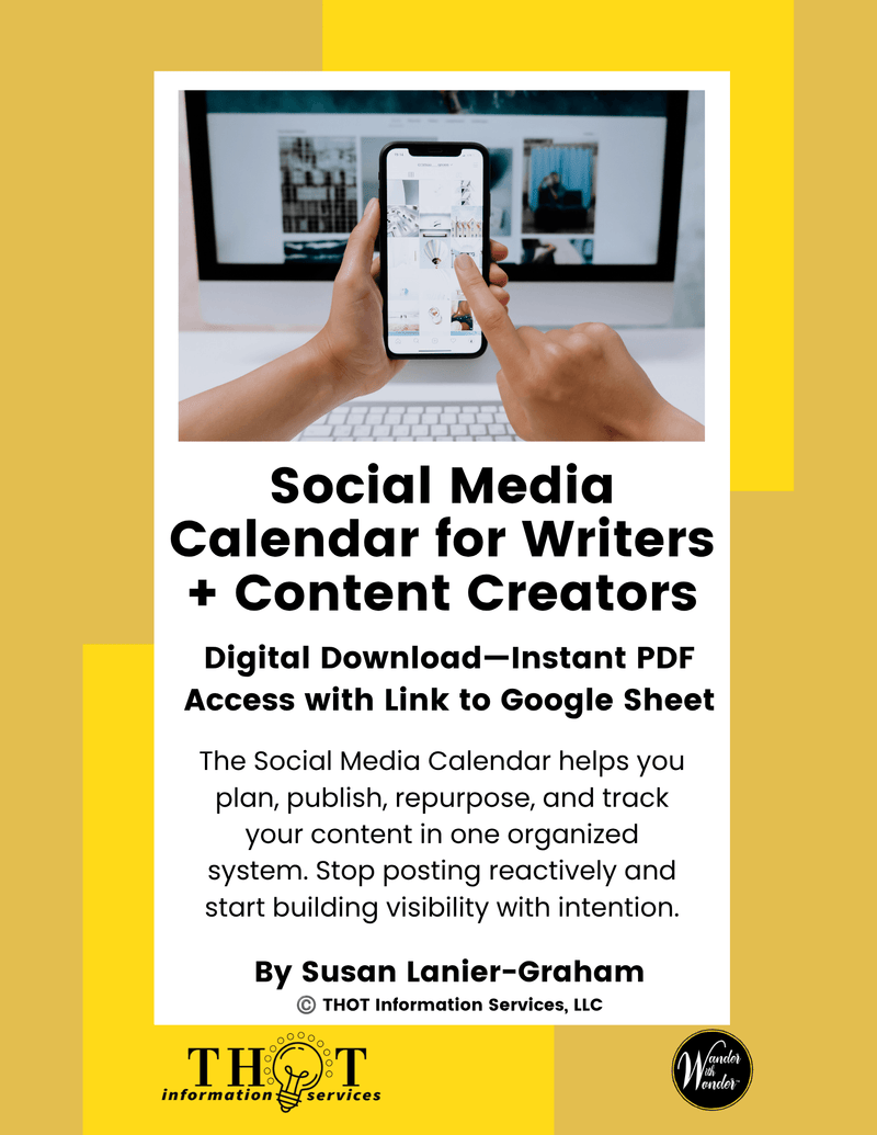 Social Media Calendar for Writers | Digital Download